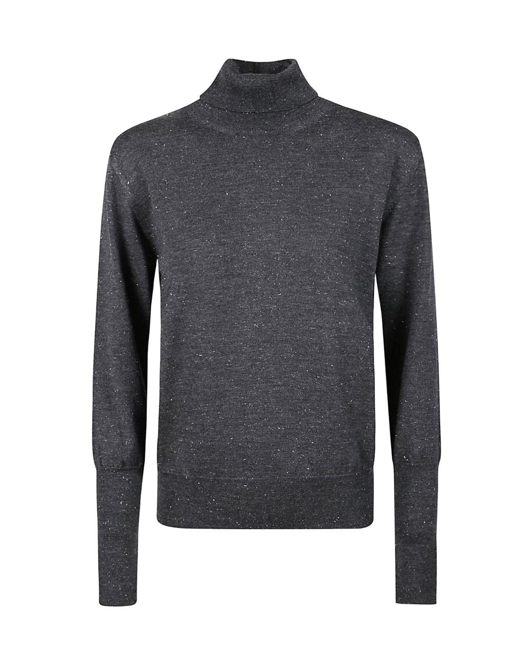 Peserico Blue Long-Sleeved Knitted Sweater