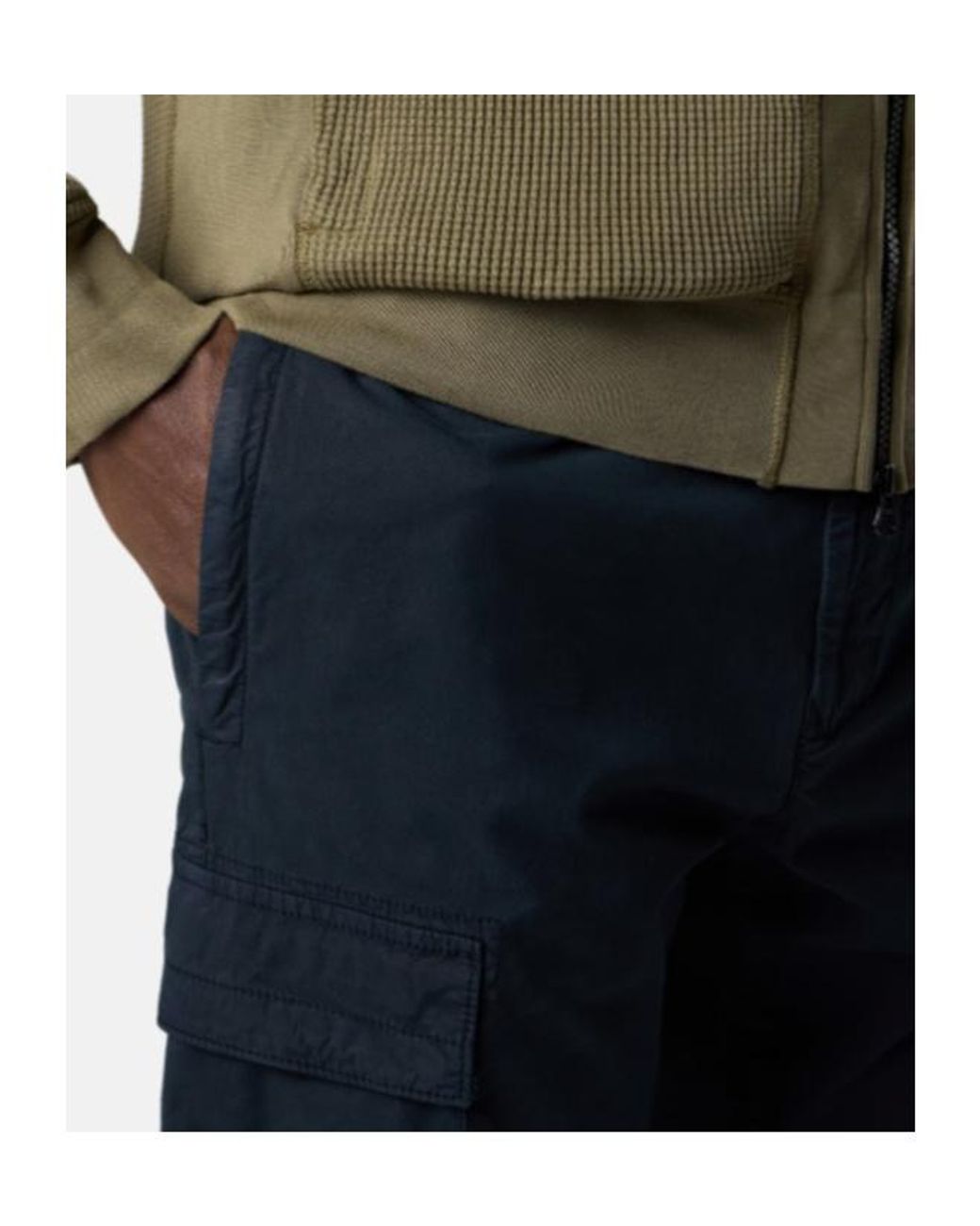 Stone Island Blue Tapered Cargo Trousers for men