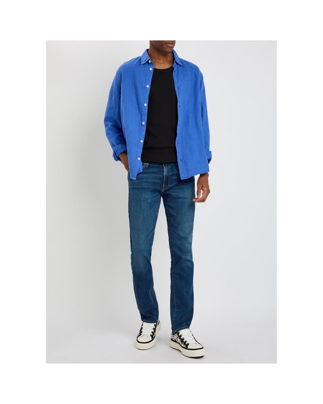 Citizens of Humanity Blue Wash-Treated Slim-Fit Straight-Leg Jeans for men