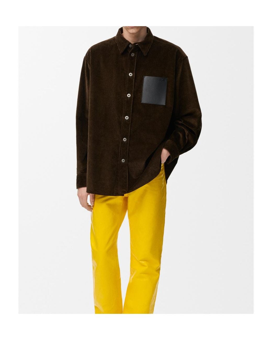 Loewe Brown Long Sleeve Buttoned Shirt for men