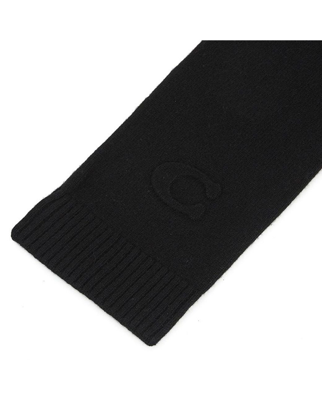 COACH Black Embossed Knit Muffler for men