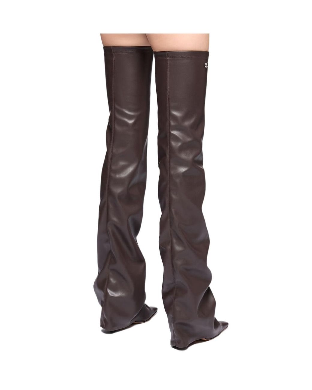 The Attico White 95Mm Over-The-Knee Boots