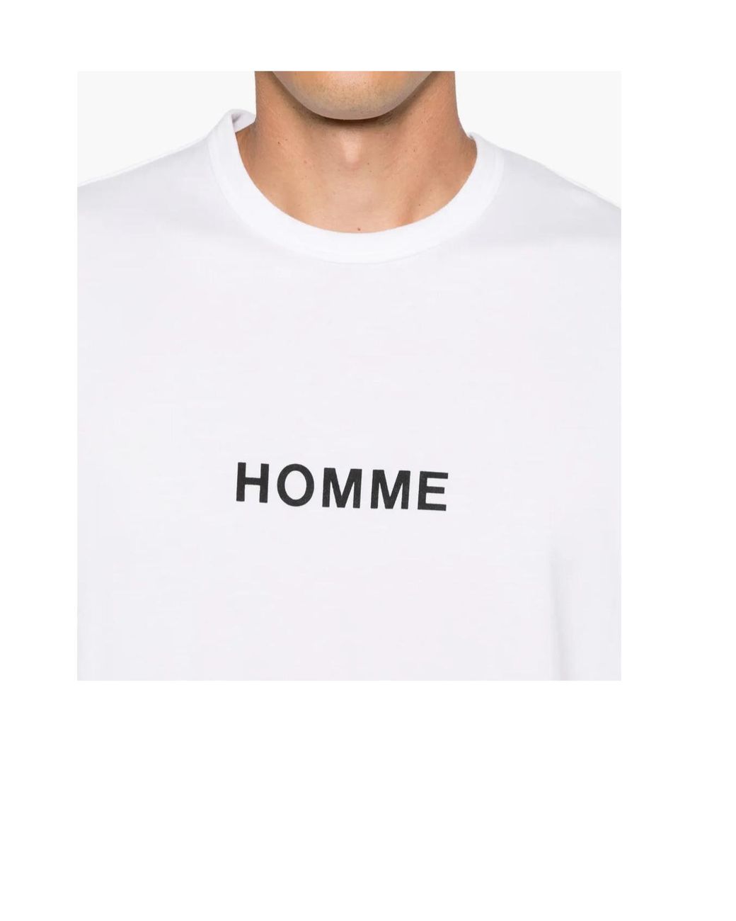 Comme des Garçons White Homme Logo-Print T-Shirt for men