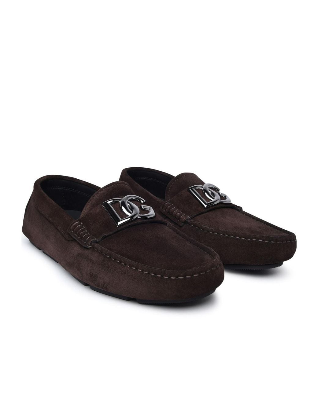 Dolce & Gabbana Black Dg Logo Plaque Loafers for men