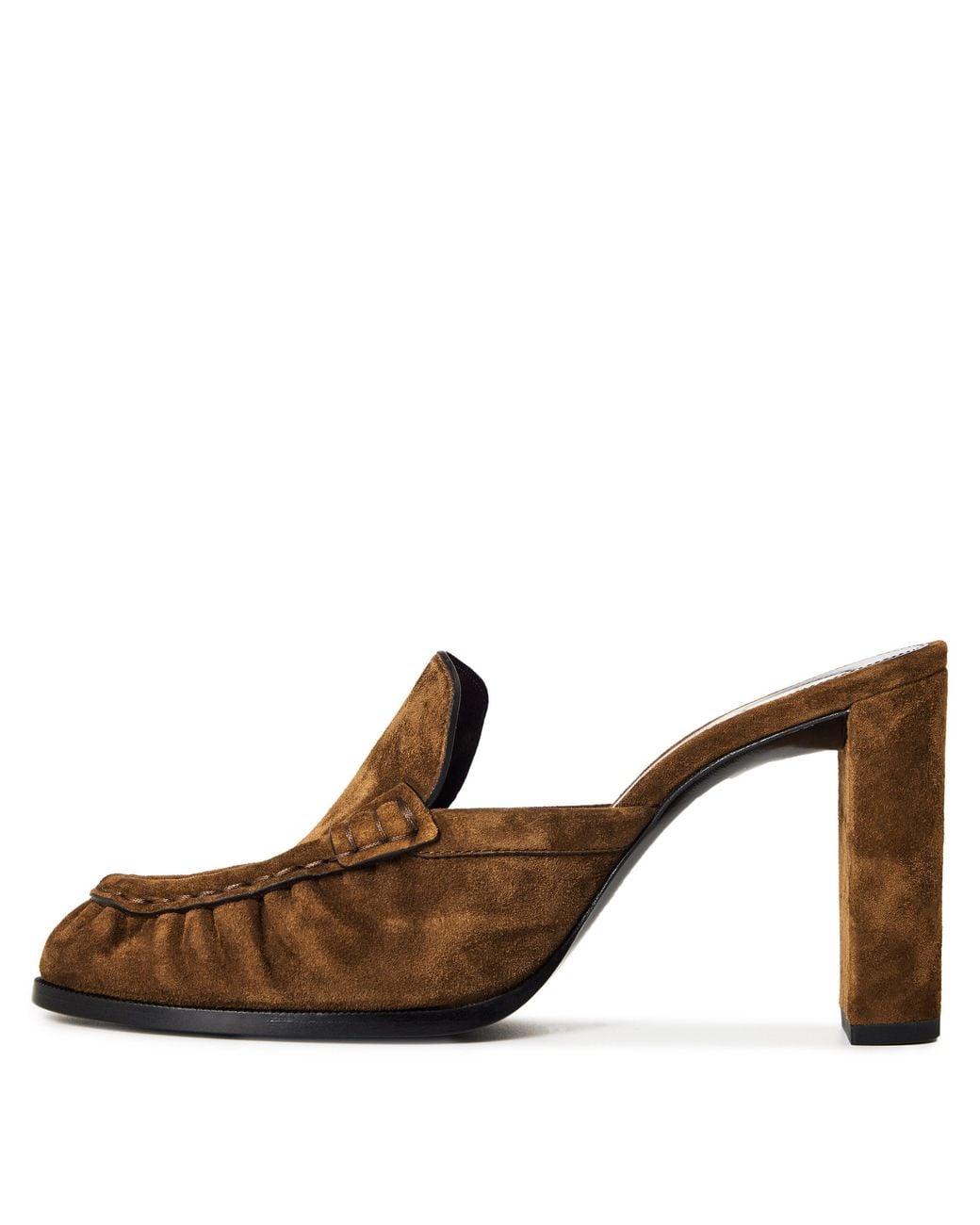 Saint Laurent Brown Suede Mule Shoe
