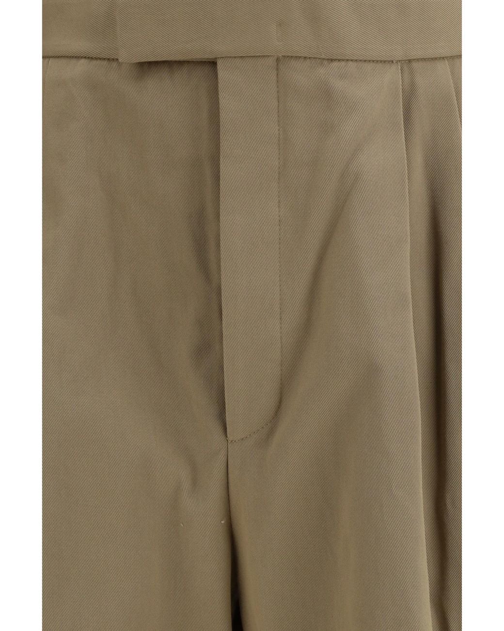 Thom Browne Green High Rise Double Pleated Trousers for men