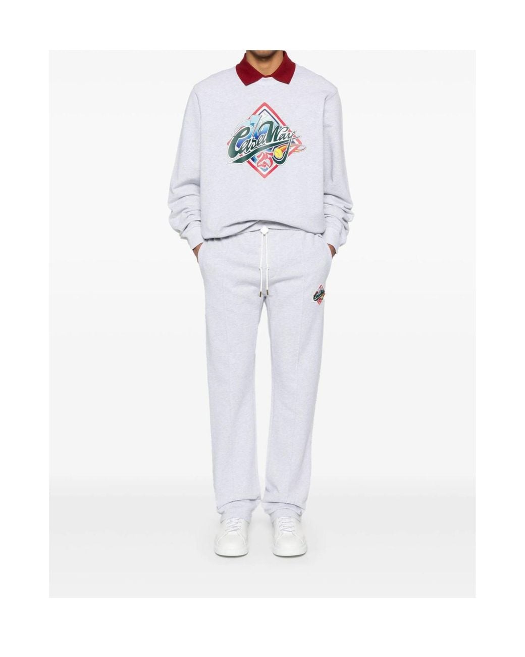 Casablanca White Casa Way Skate Printed Sweatshirt for men
