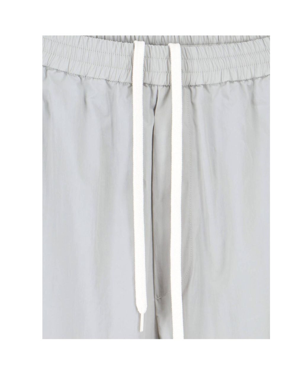 MM6 by Maison Margiela Gray Elasticated-Waist Wide-Leg Trousers