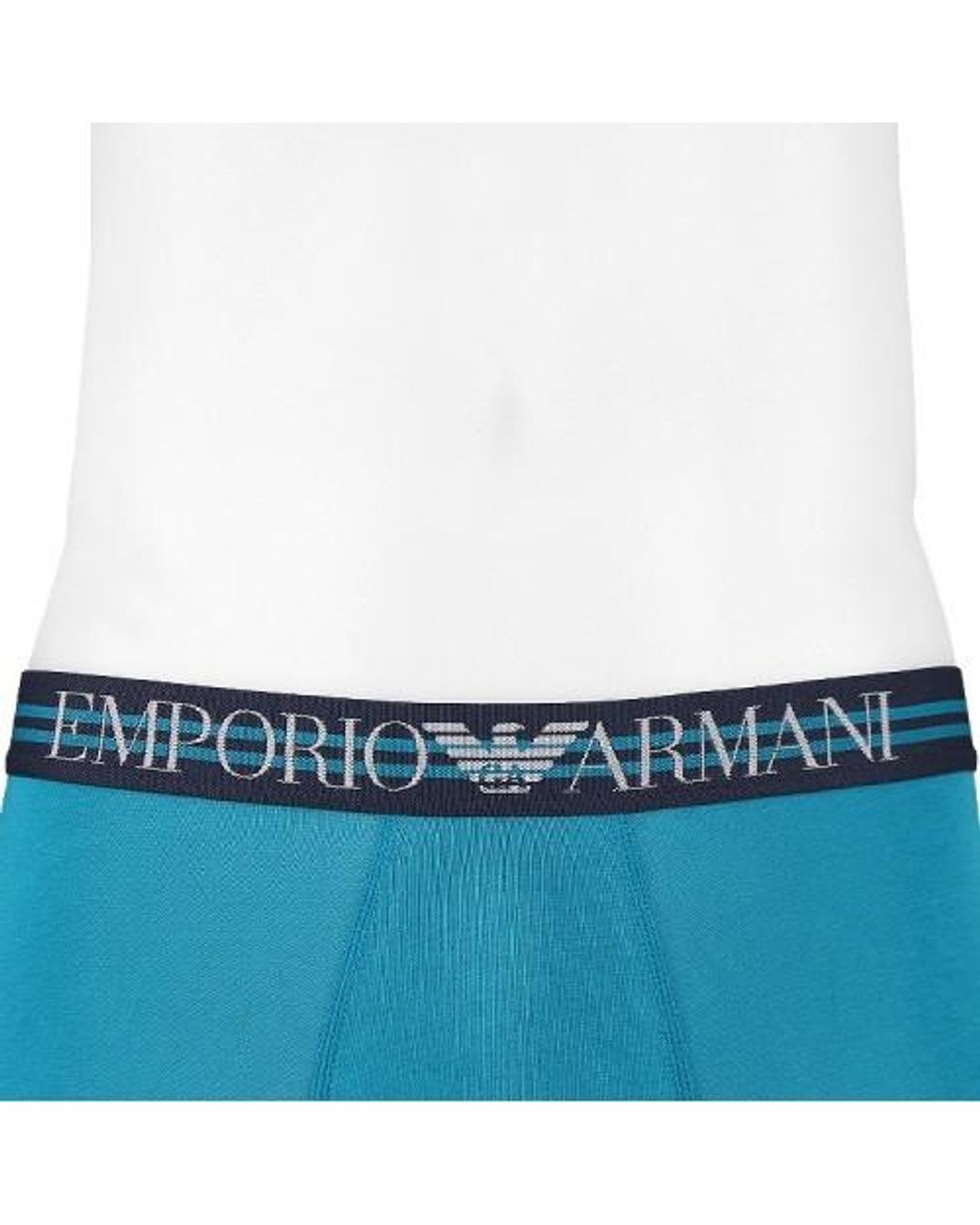 Emporio Armani Blue Logo Boxer Briefs 3-Pack for men