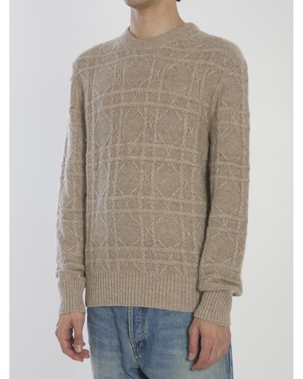 Dior Gray Homme Icons Cannage Jumper for men