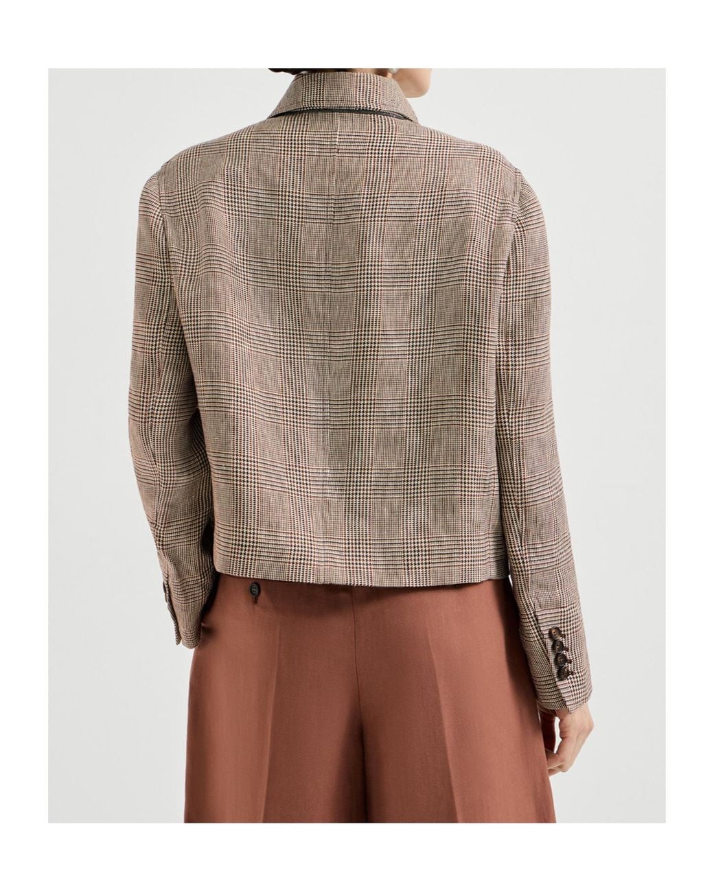 Brunello Cucinelli Gray Prince Of Wales Jacket