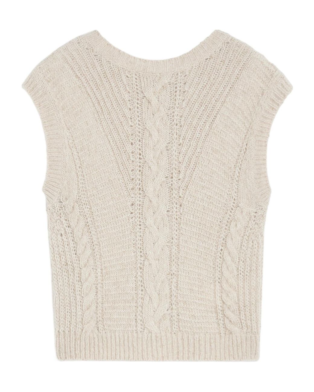 Max Mara Natural Studio Crewneck Knitted Vest