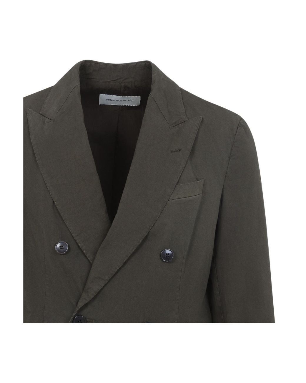 Dries Van Noten Gray Balto Double-Breasted Blazer for men