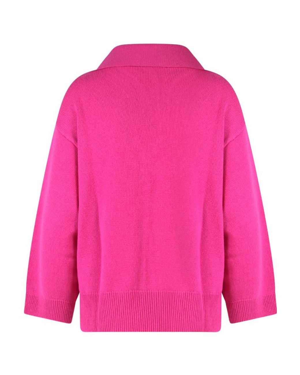 Valentino Pink Vgold-Detail Cashmere Jumper