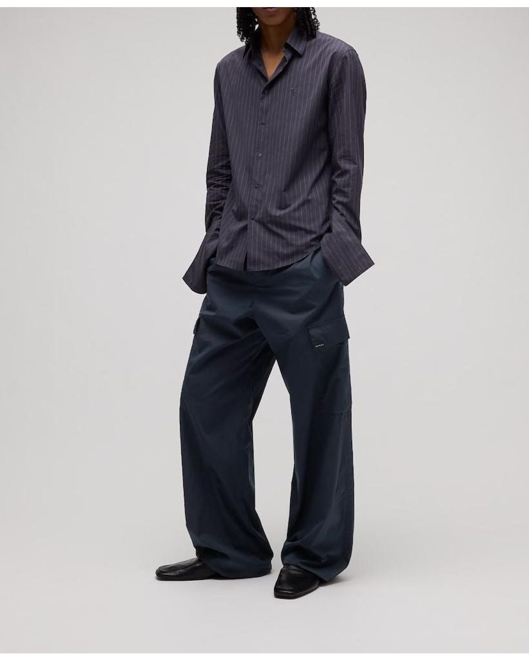 Gucci Blue Drawstring Cargo Pants for men