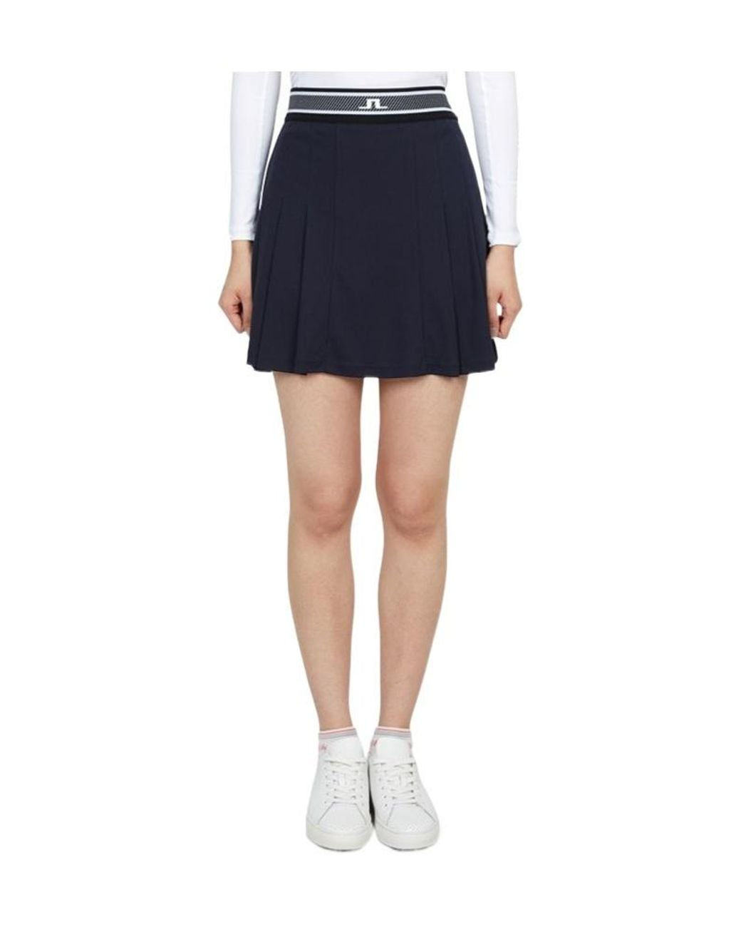 J.Lindeberg Blue Pleated Midi Skirt