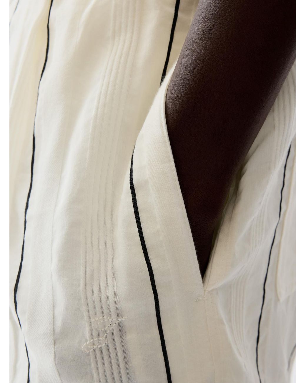 Jacquemus White Striped Pajama Pants for men