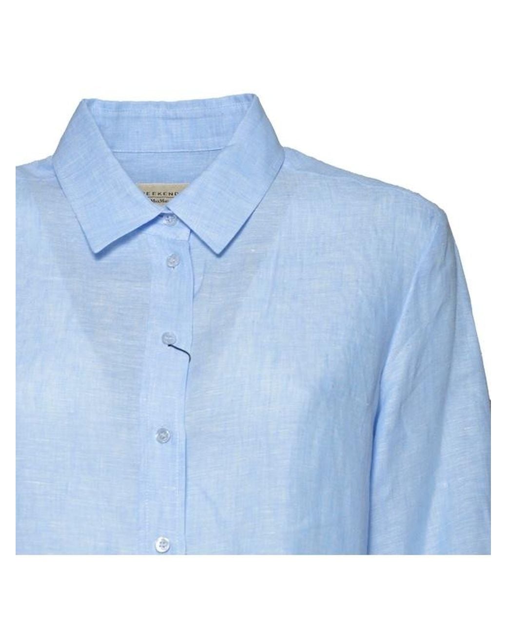 Weekend by Maxmara Blue Classic Straight Fit Shirt