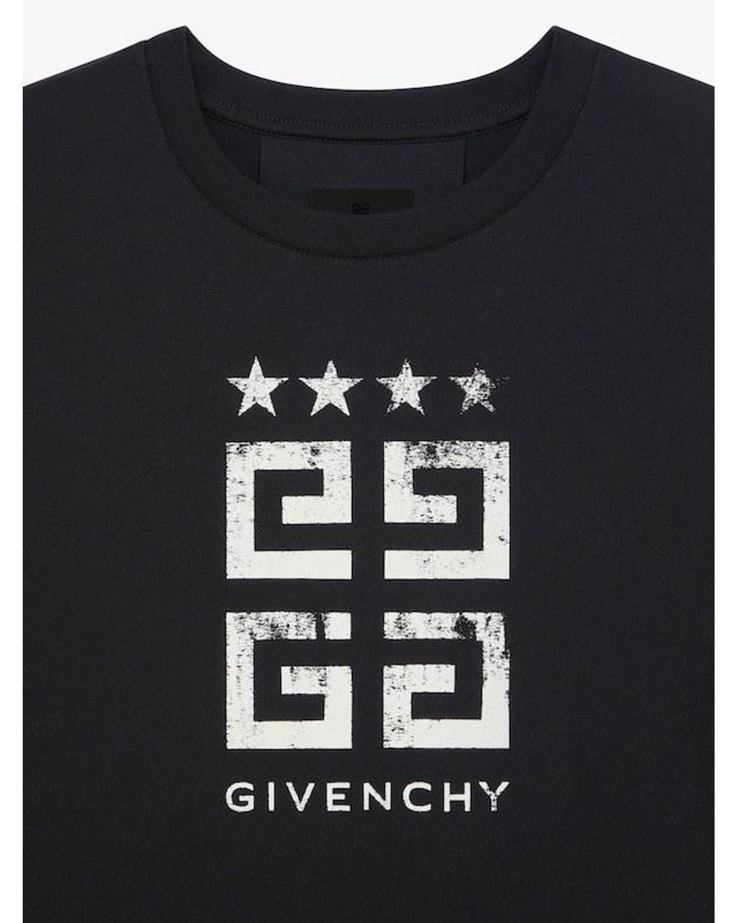 Givenchy Black Faded 4G Logo Printed Slim Fit T-Shirt for men