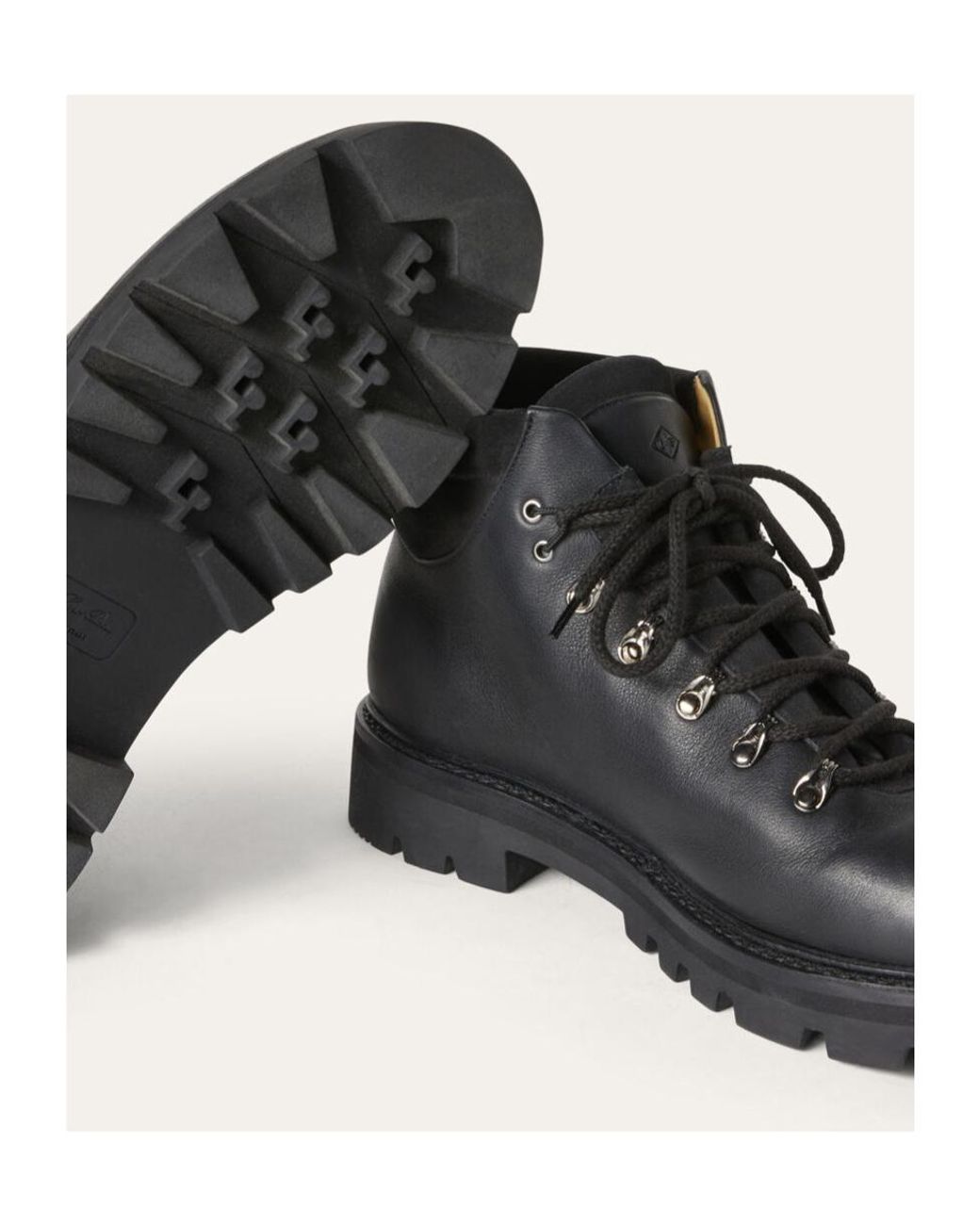 Loro Piana Black Beinn Walk Ankle Boots for men