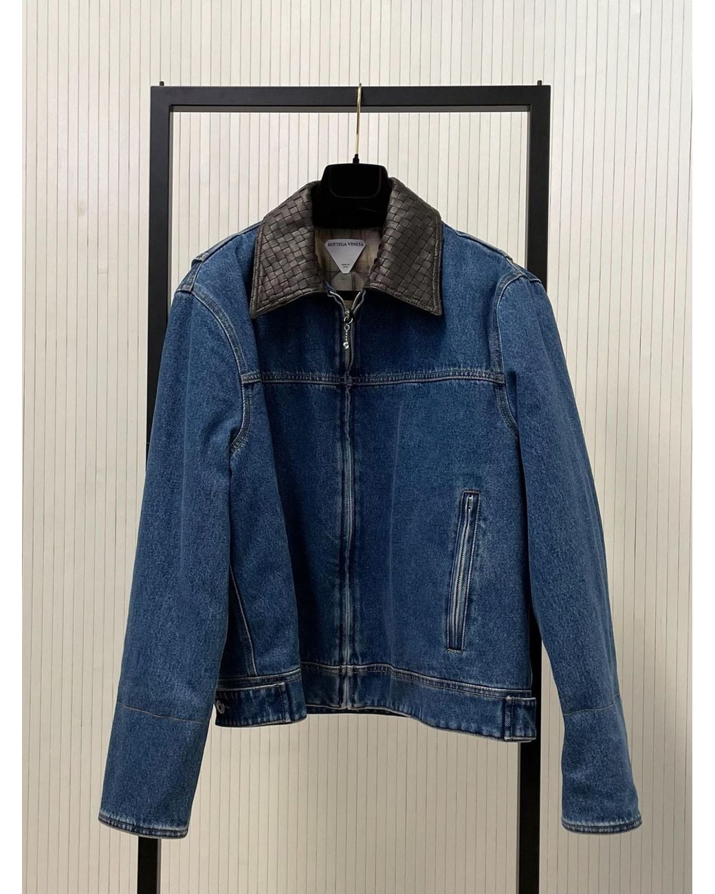 Bottega Veneta Blue Long Sleeved Zipped Jacket for men