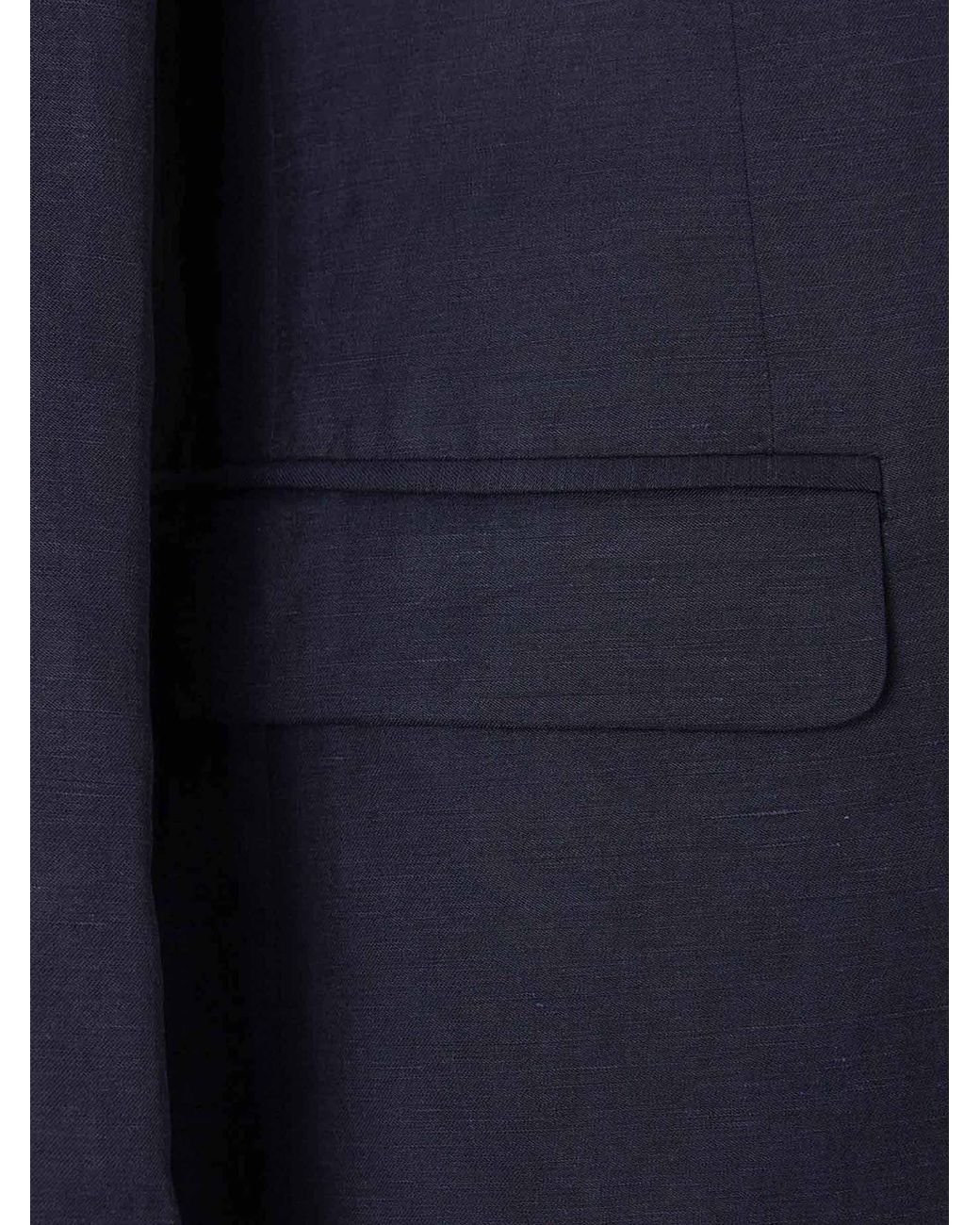 Canali Blue Long Sleeved Single Breasted Jacket for men