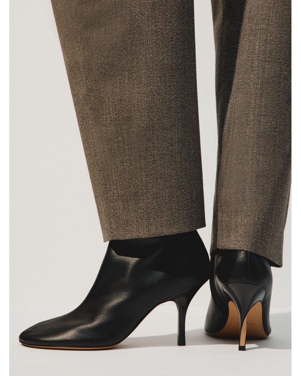 Jacquemus Black Sculpted Heel Ankle Boots