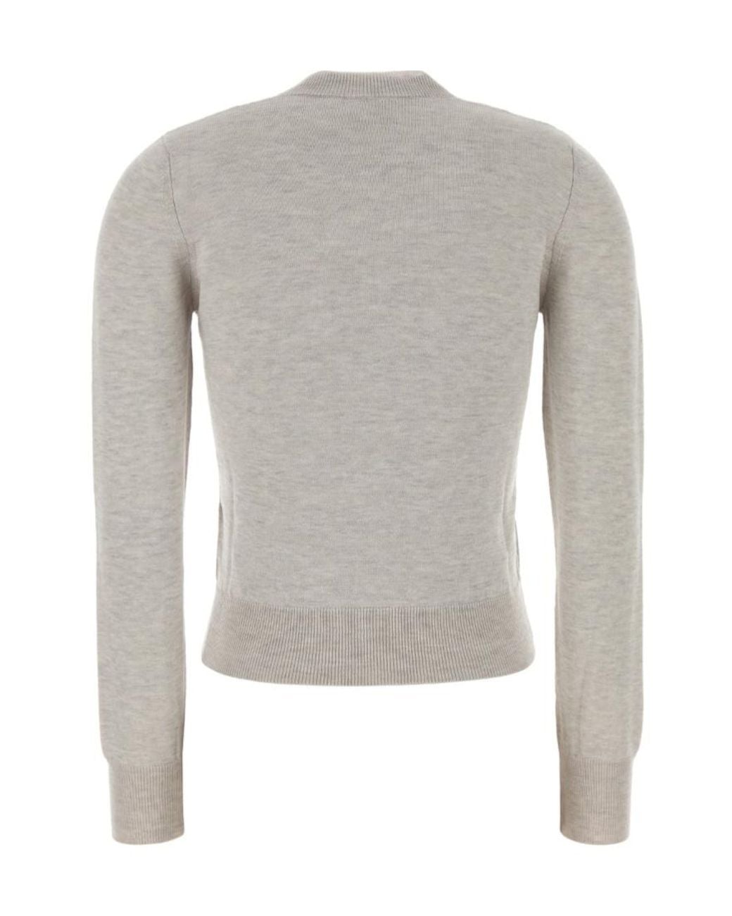 A.P.C. Gray Logo Detailed Buttoned Cardigan