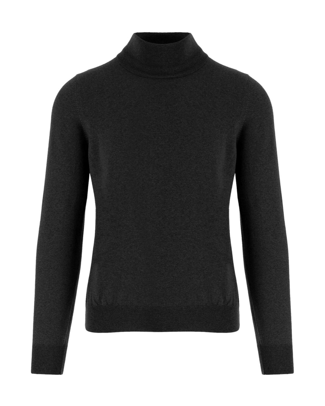 Tagliatore Black Miles Turtleneck Ribbed Jumper for men