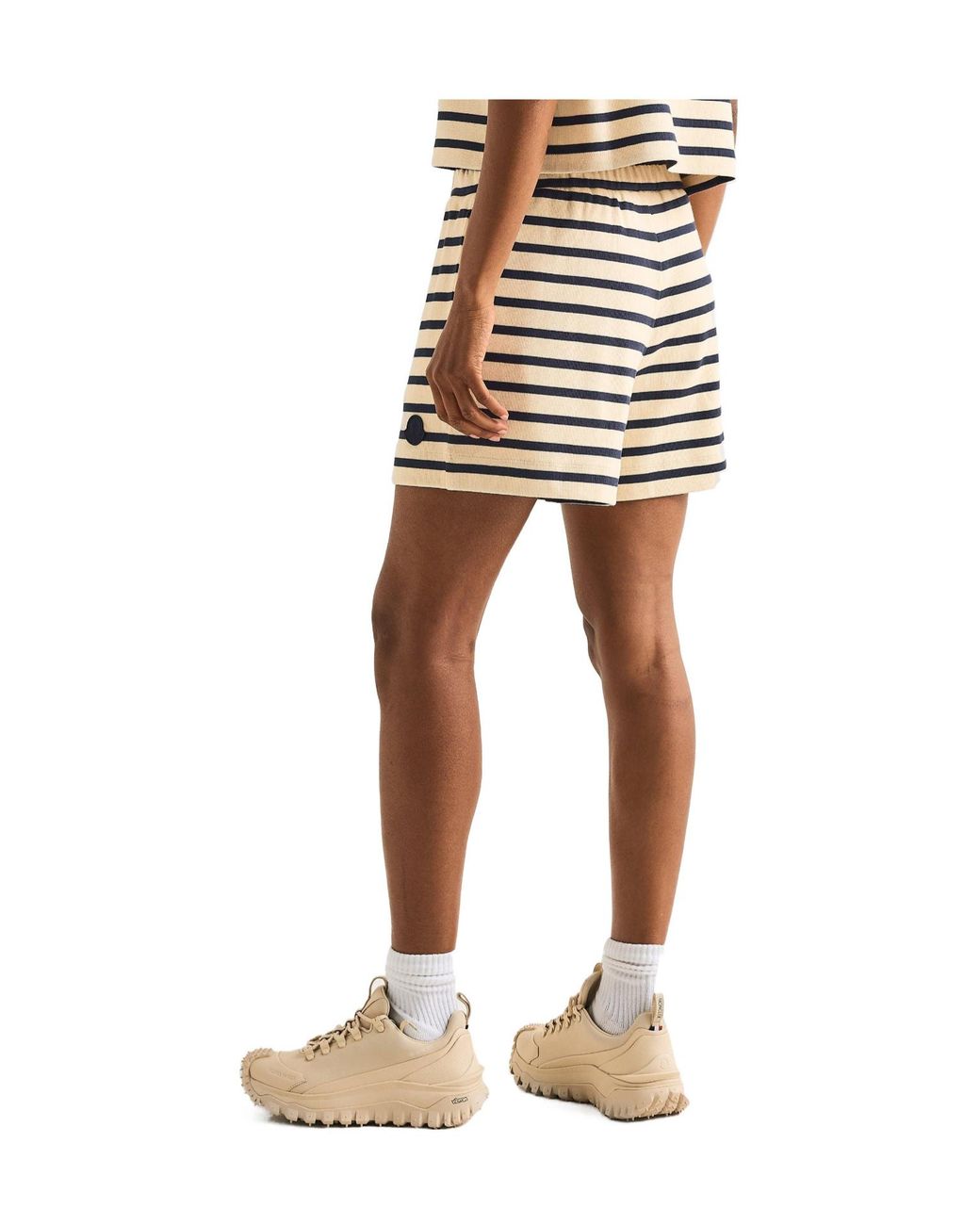 Moncler Blue Striped Shorts