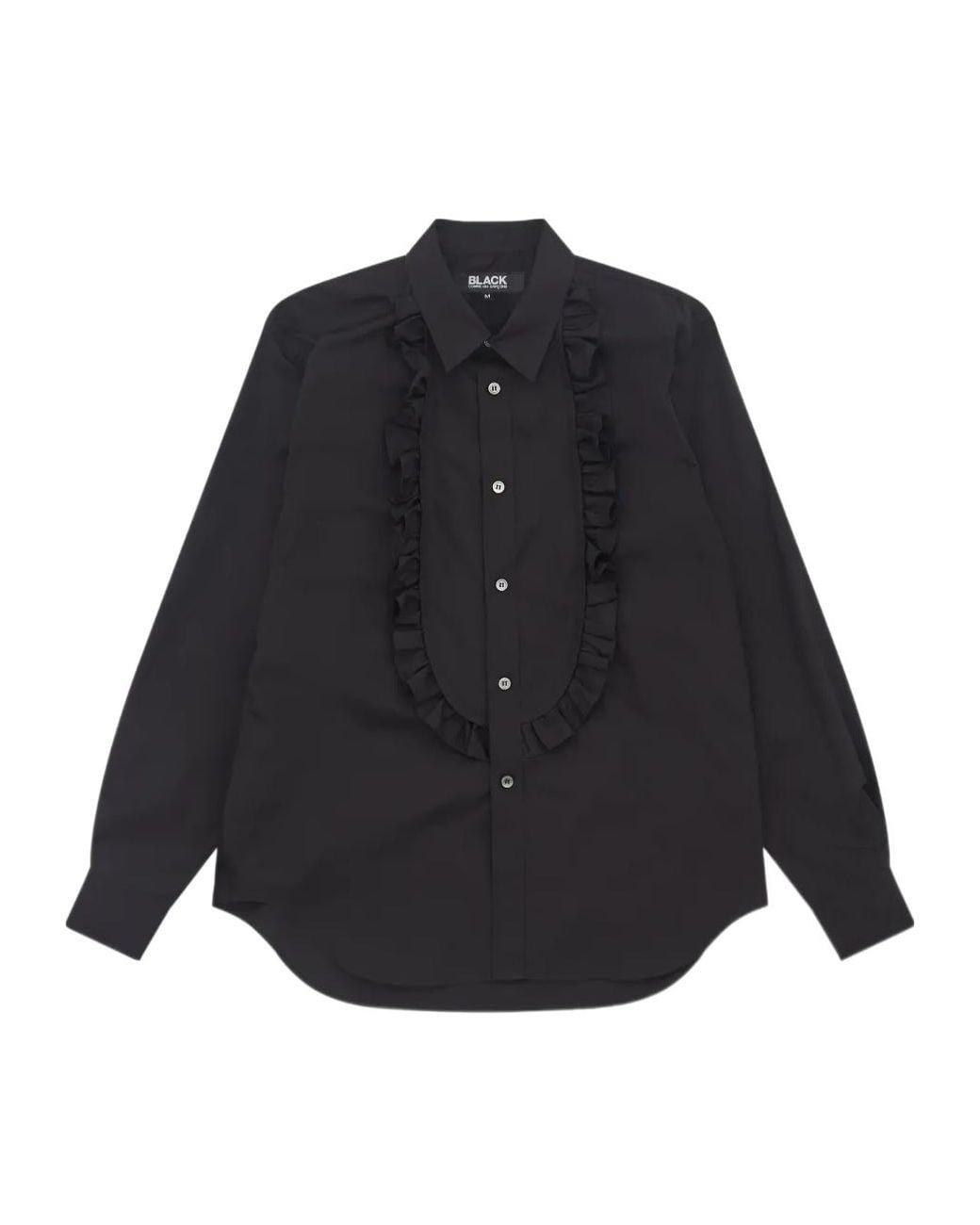 Comme des Garçons Blue Ruffled-Detailed Shirt