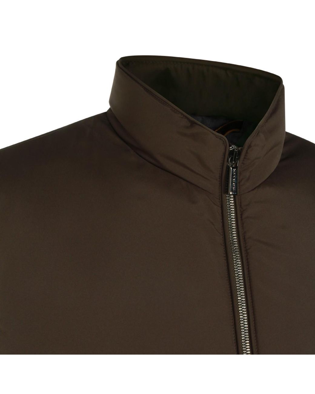 Moorer Brown Zip-Up Stand-Collar Gilet for men