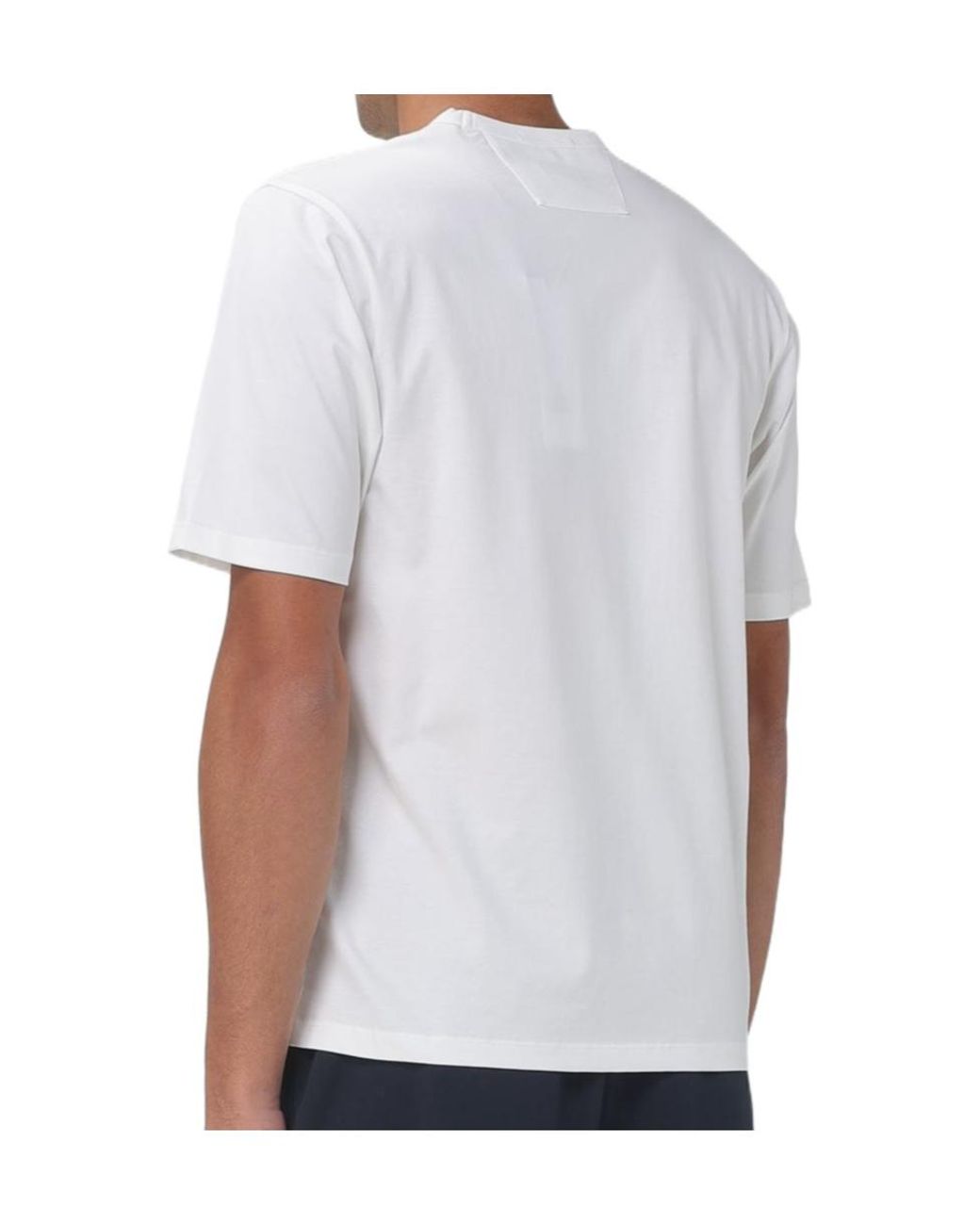 C P Company White Metropolis Series Logo-Patch T-Shirt for men