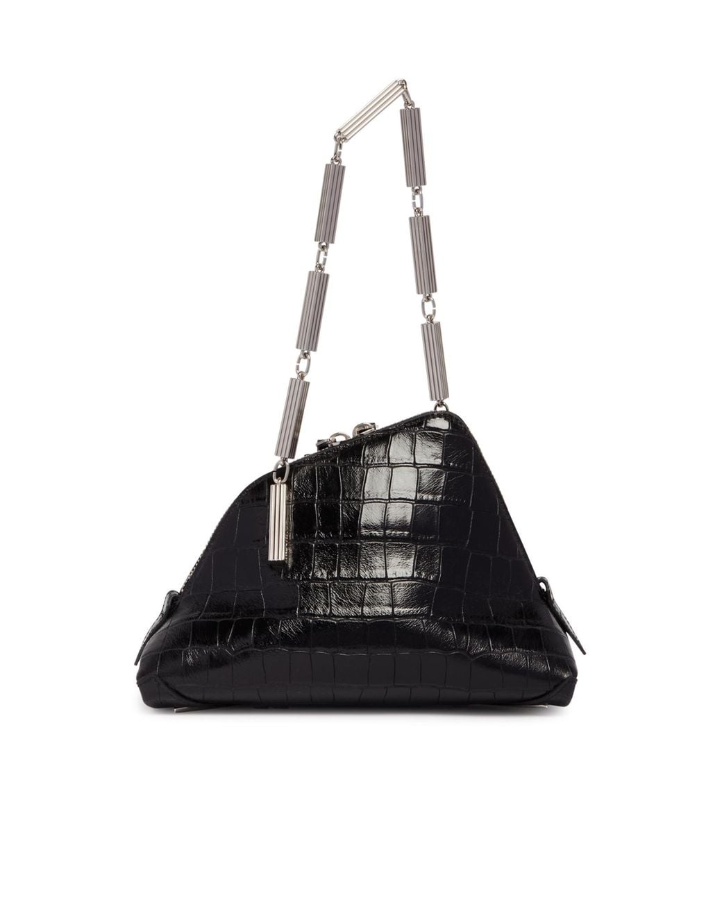 The Attico Black The La Scala Textured Clutch Bag