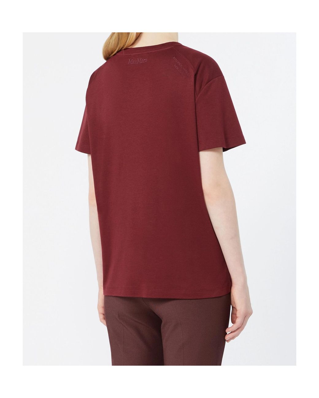 Max Mara Red Smmsegale Crewneck Jersey T-Shirt