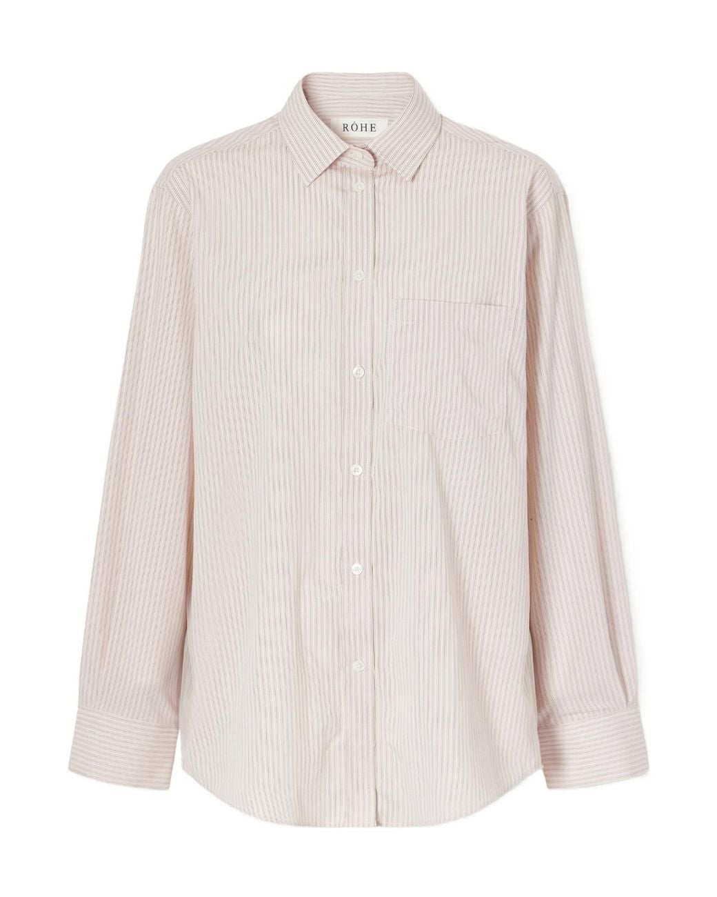 Rohe White Striped Woven Shirt