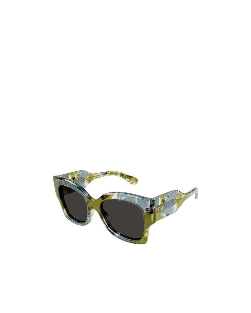 Chloé Green Chloé Eyewear Oversize Frame Sunglasses