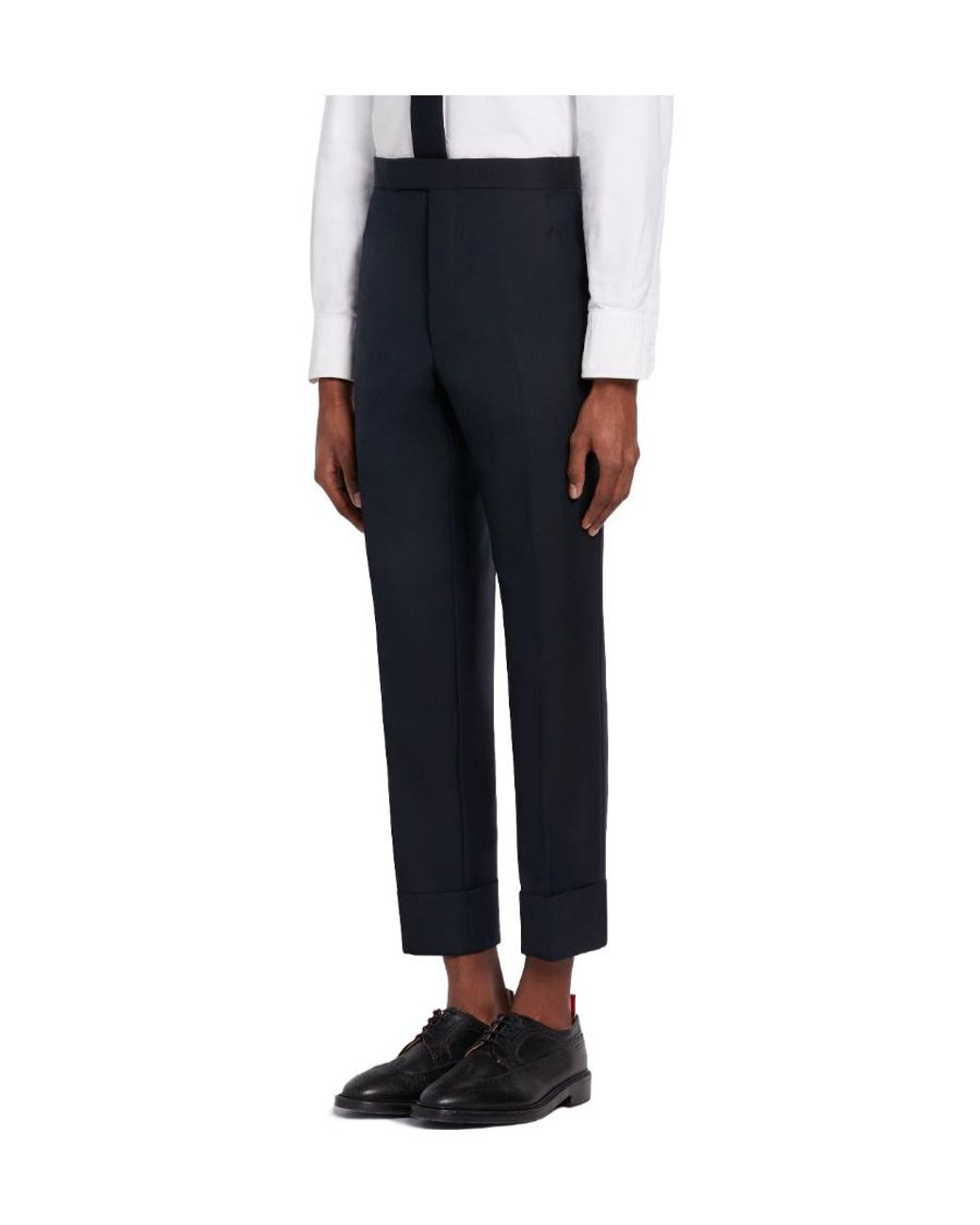 Thom Browne Blue Super 120 Tailored Trousers for men