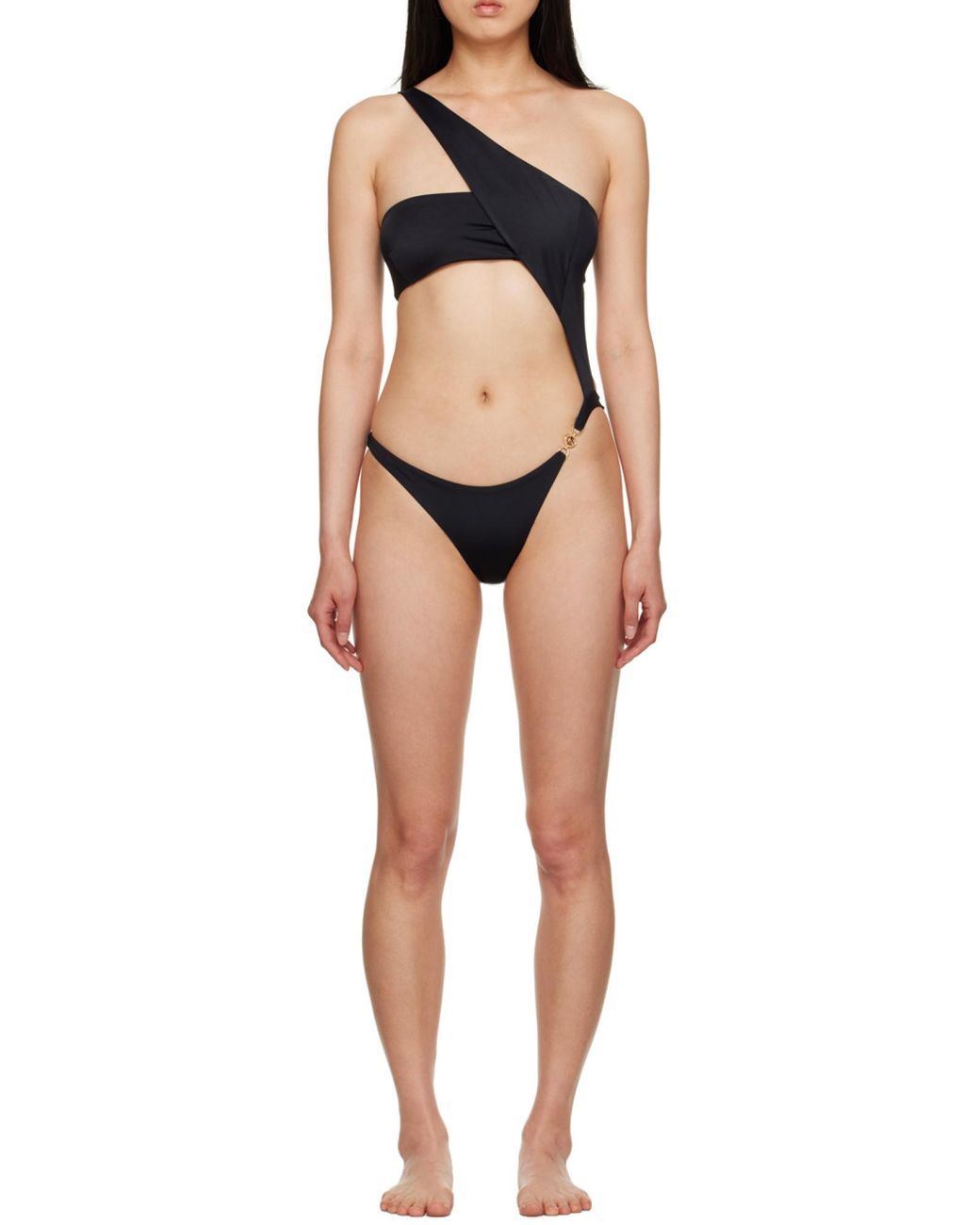 Versace Black Medusa Head One-Piece Swimsuit