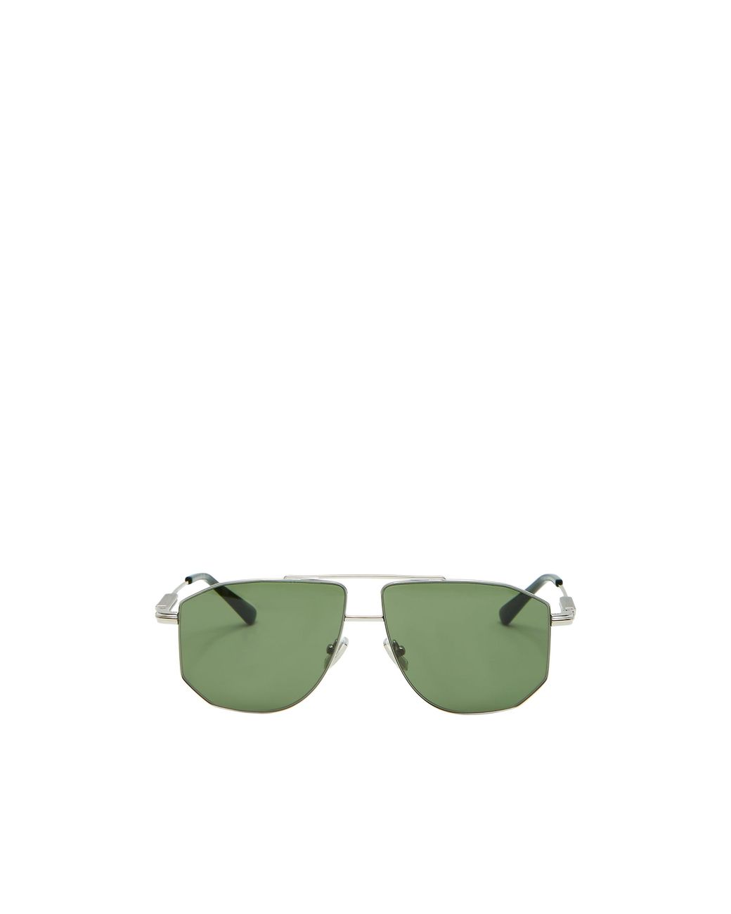 Bottega Veneta Green Eyewear Aviator Frame Sunglasses