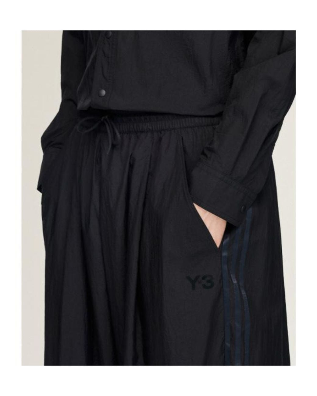 Y-3 Black Relaxed Drawstring Pants for men