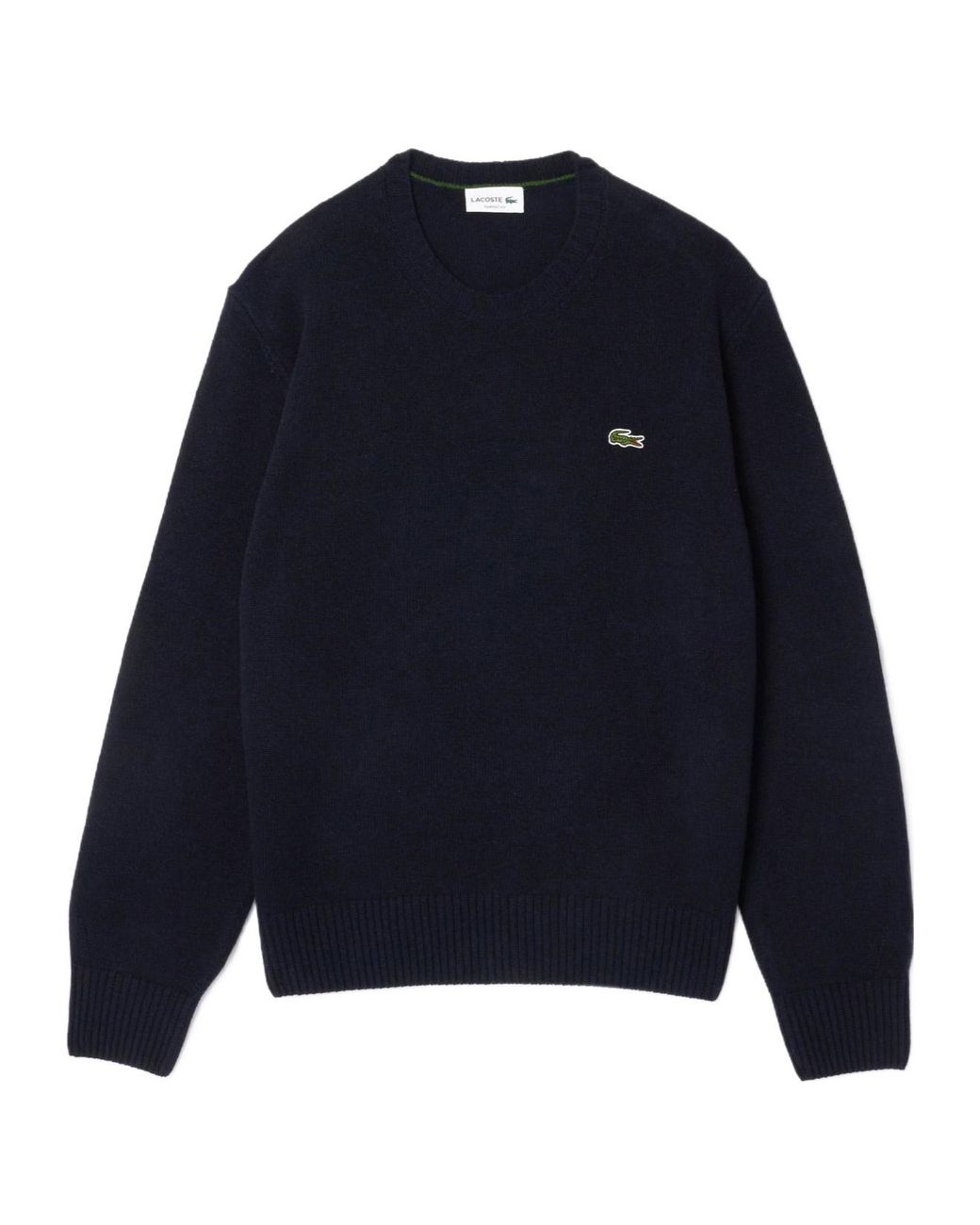 Lacoste Blue Logo Patch Crewneck Jumper for men