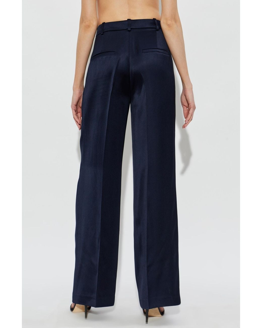 Anine Bing Blue Casual Pants With Belt Loops