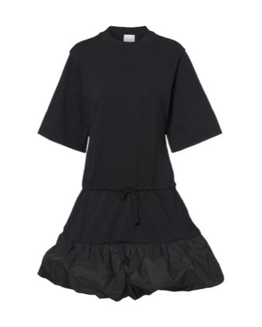 Patou Black Faille-Trimmed Cotton Minidress