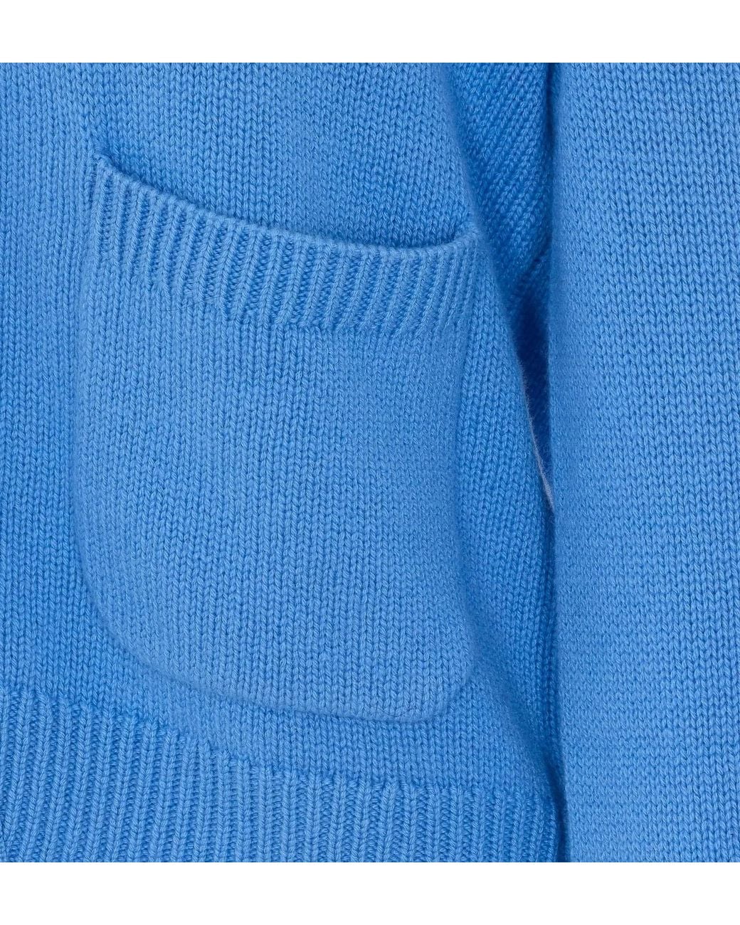 Lisa Yang Blue Danni V-Neck Button-Up Cardigan