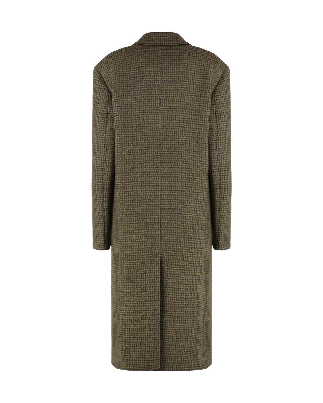 Acne Green Double Breasted Logo Patch Coat