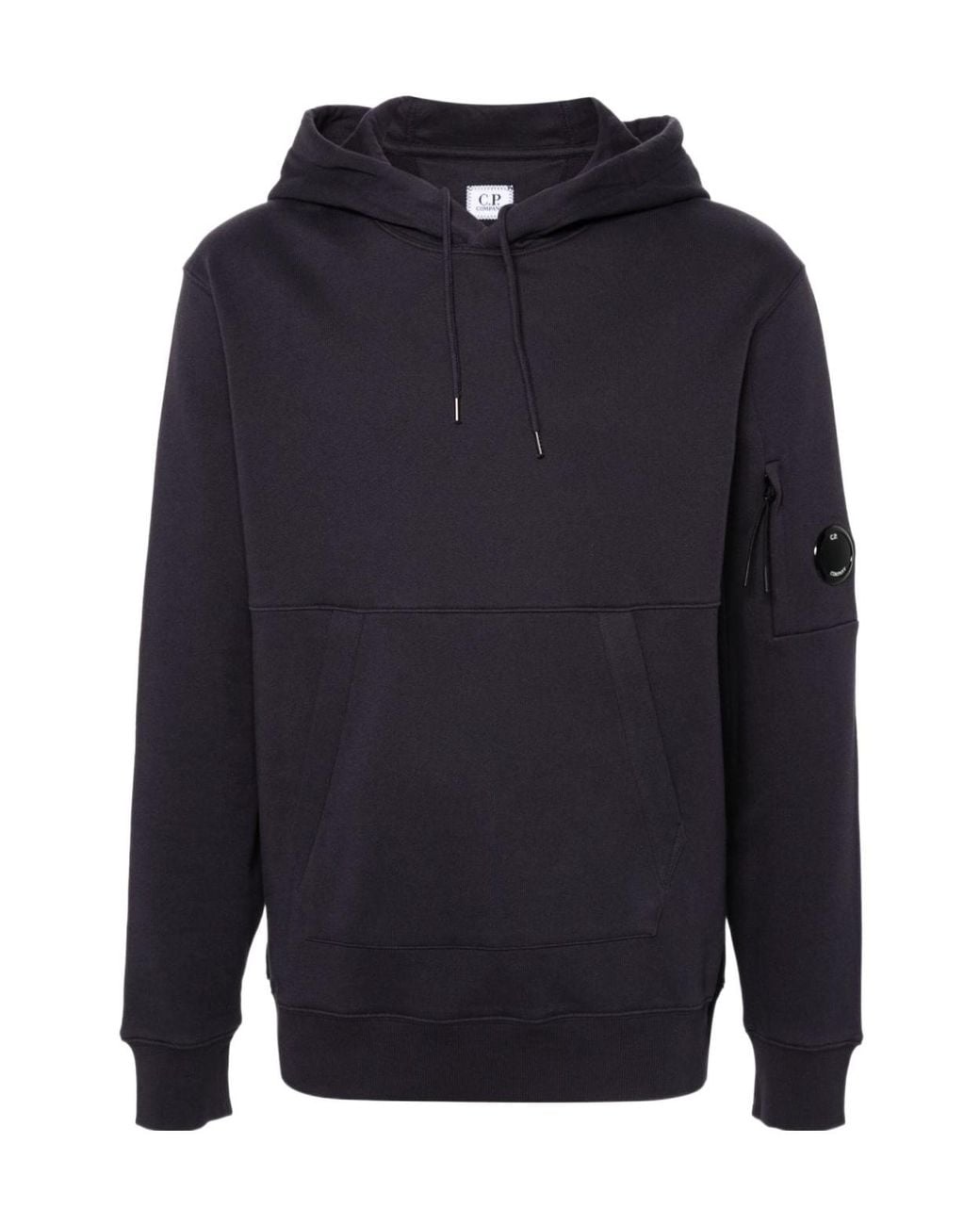 C P Company Blue Long-Sleeved Hooded Hoodie for men