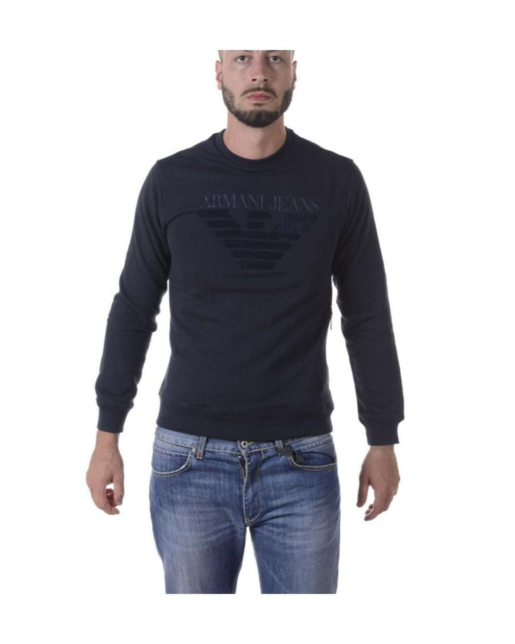 Armani Jeans Blue Sports Sweater for men