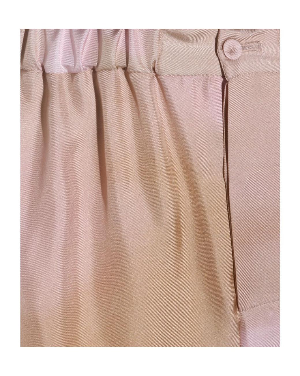 Fabiana Filippi Pink Elastic-Waist Printed Pants