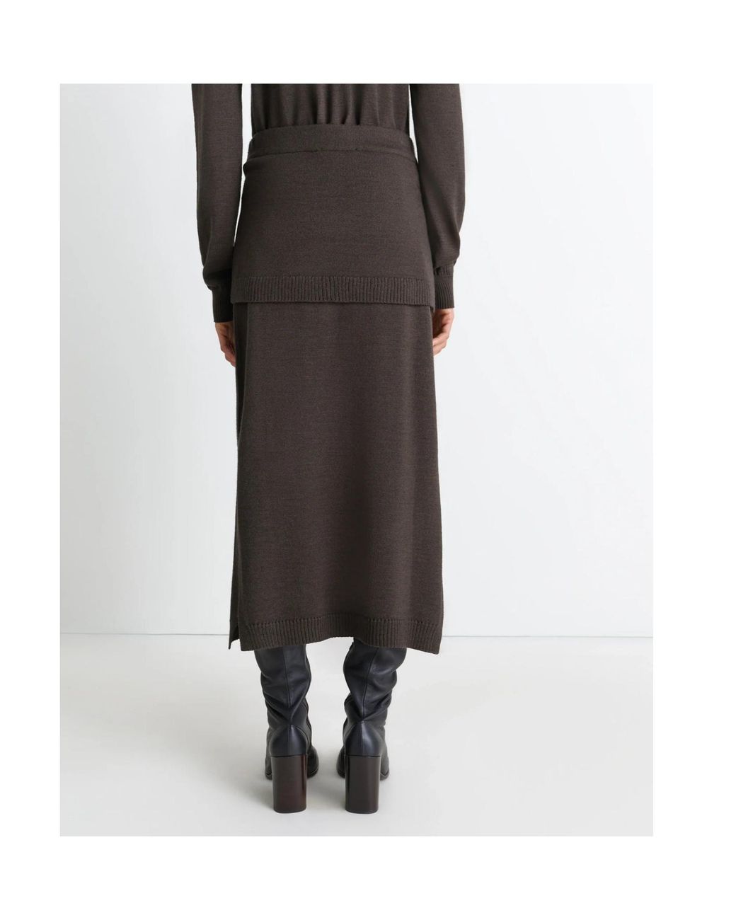 Lemaire Black Tie-Around Side Slit Midi Skirt